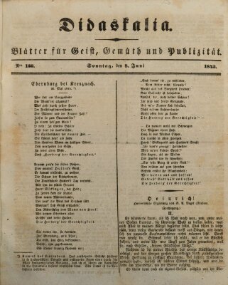 Didaskalia Sonntag 8. Juni 1845