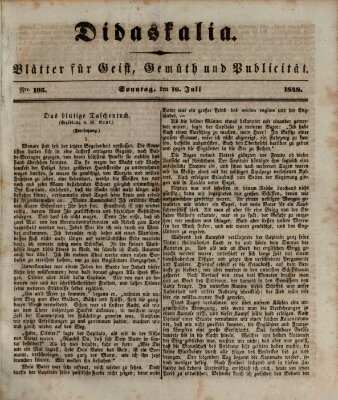 Didaskalia Sonntag 16. Juli 1848