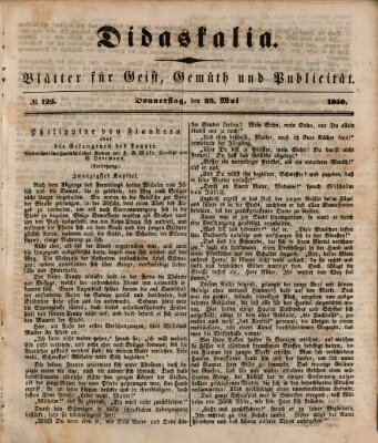 Didaskalia Donnerstag 23. Mai 1850