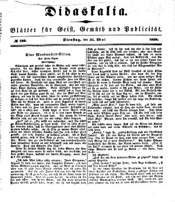 Didaskalia Dienstag 31. Mai 1853