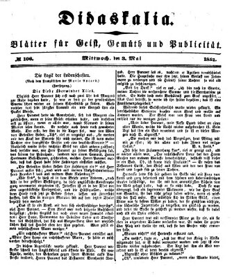 Didaskalia Mittwoch 3. Mai 1854