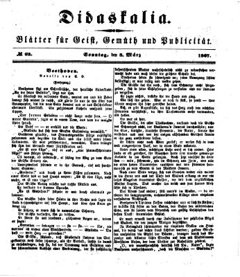 Didaskalia Sonntag 3. März 1867