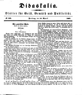 Didaskalia Freitag 19. April 1867