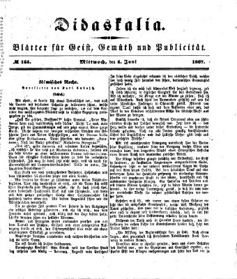 Didaskalia Mittwoch 5. Juni 1867