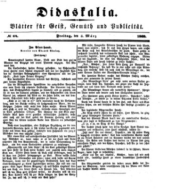 Didaskalia Freitag 5. März 1869