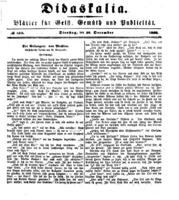Didaskalia Dienstag 28. Dezember 1869