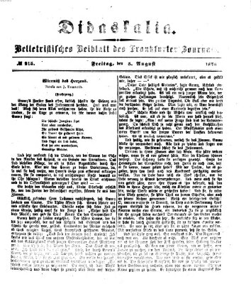 Didaskalia Freitag 5. August 1870