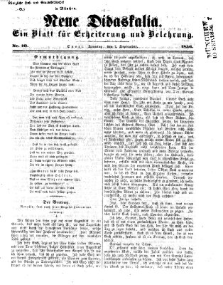 Neue Didaskalia (Pfälzer) Sonntag 7. September 1856