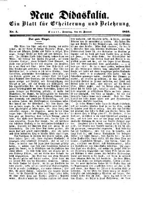 Neue Didaskalia (Pfälzer) Sonntag 25. Januar 1857