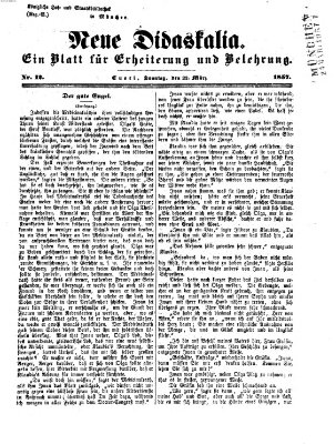 Neue Didaskalia (Pfälzer) Sonntag 22. März 1857