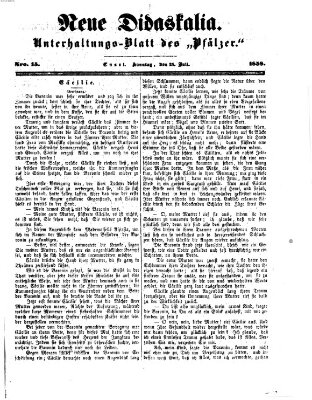 Neue Didaskalia (Pfälzer) Sonntag 25. Juli 1858
