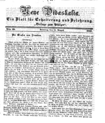 Neue Didaskalia (Pfälzer) Sonntag 11. August 1861