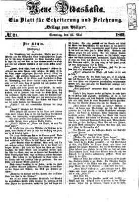 Neue Didaskalia (Pfälzer) Sonntag 25. Mai 1862