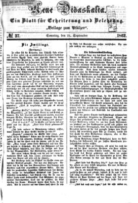 Neue Didaskalia (Pfälzer) Sonntag 21. September 1862