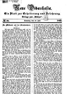 Neue Didaskalia (Pfälzer) Sonntag 19. Juli 1863