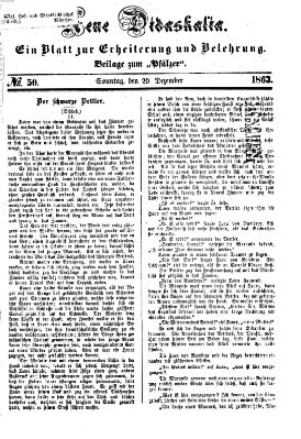 Neue Didaskalia (Pfälzer) Sonntag 20. Dezember 1863