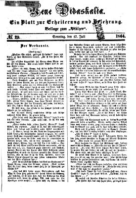 Neue Didaskalia (Pfälzer) Sonntag 17. Juli 1864