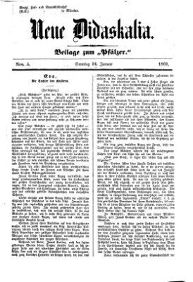 Neue Didaskalia (Pfälzer) Sonntag 24. Januar 1869