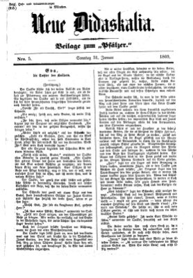 Neue Didaskalia (Pfälzer) Sonntag 31. Januar 1869