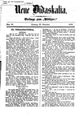Neue Didaskalia (Pfälzer) Donnerstag 28. Oktober 1869