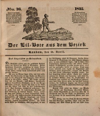 Der Eil-Bote aus dem Bezirk (Der Eilbote) Samstag 18. April 1835