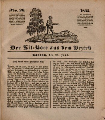 Der Eil-Bote aus dem Bezirk (Der Eilbote) Samstag 27. Juni 1835