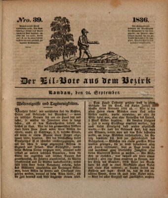 Der Eil-Bote aus dem Bezirk (Der Eilbote) Samstag 24. September 1836