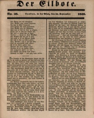 Der Eilbote Samstag 22. September 1838