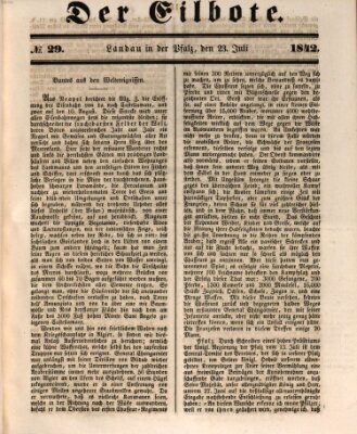 Der Eilbote Samstag 23. Juli 1842