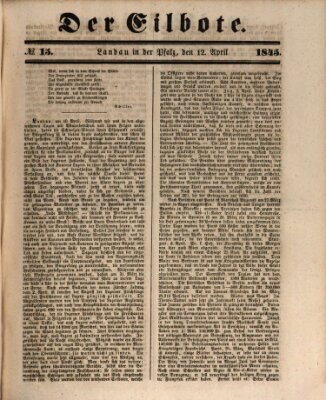 Der Eilbote Samstag 12. April 1845