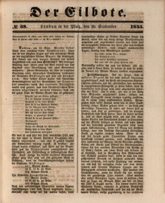 Der Eilbote Samstag 20. September 1845