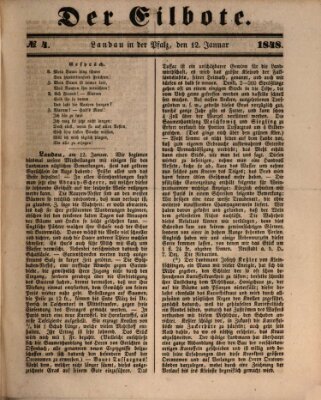 Der Eilbote Mittwoch 12. Januar 1848