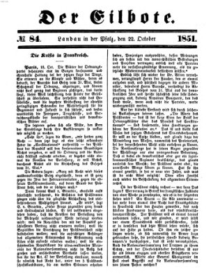 Der Eilbote Mittwoch 22. Oktober 1851