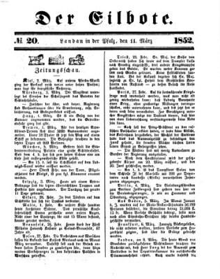 Der Eilbote Donnerstag 11. März 1852