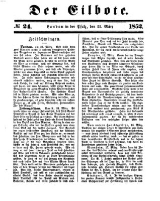 Der Eilbote Donnerstag 25. März 1852