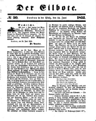 Der Eilbote Donnerstag 24. Juni 1852