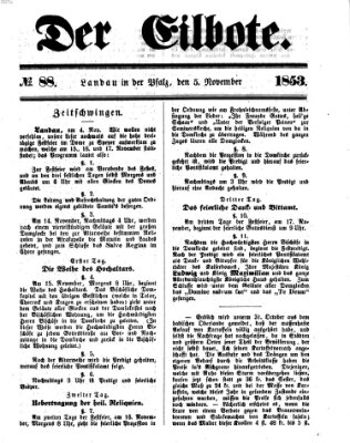 Der Eilbote Samstag 5. November 1853