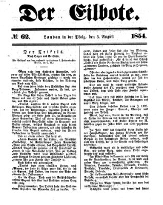 Der Eilbote Samstag 5. August 1854