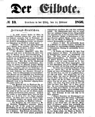 Der Eilbote Donnerstag 14. Februar 1856
