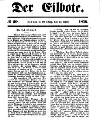 Der Eilbote Donnerstag 10. April 1856