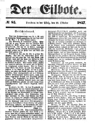 Der Eilbote Donnerstag 29. Oktober 1857