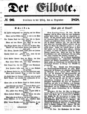 Der Eilbote Samstag 4. Dezember 1858