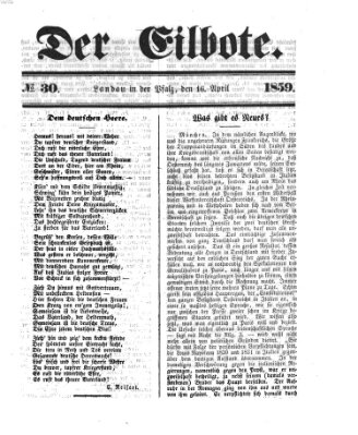Der Eilbote Samstag 16. April 1859