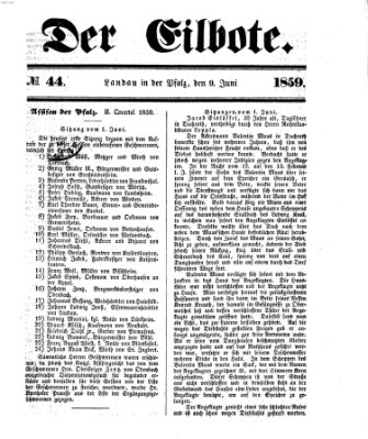Der Eilbote Donnerstag 9. Juni 1859