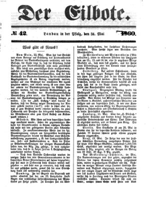 Der Eilbote Donnerstag 31. Mai 1860