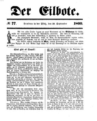 Der Eilbote Samstag 29. September 1860