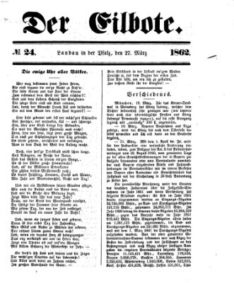 Der Eilbote Donnerstag 27. März 1862