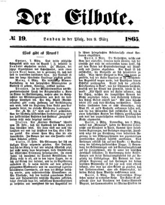 Der Eilbote Donnerstag 9. März 1865