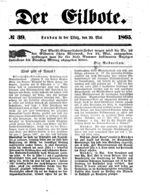 Der Eilbote Samstag 20. Mai 1865