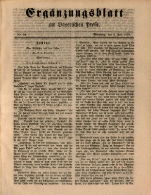 Die Bayerische Presse Mittwoch 3. Juli 1850